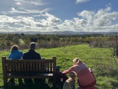 Lunch stop - looking south towards the Quantock Hills - right outside the Hinkley fence, so the view in the other direction is quite different!
